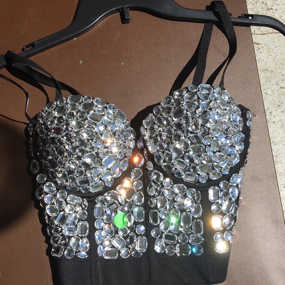 Black with gems bustier!